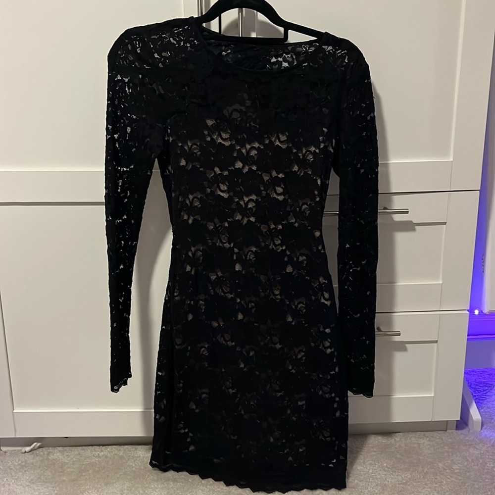 Black lace dress